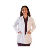 Gömlek Yaka Ceket Boy Beyaz Kadın Doktor Öğretmen Laboratuvar Önlüğü