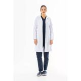 Gömlek Yaka Uzun Boy Kadın Doktor Önlüğü Alpaka Kumaş Beyaz (Bko007)