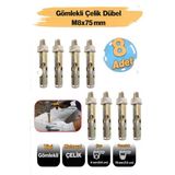 Gömlekli Çelik Dubel 10X 70 - 8 Adet