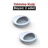 Gömme Kulp Beyaz 2 Adet