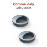Gömme Kulp Gri 2 Adet