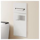 Gömme Paslanmaz Çelik Duş Niş Çöp Kovası - Banyo Depolama için Çift Katmanlı Su Geçirmez Düzenleyici Raf, Beyaz 60 x 28 x 13,5 cm, Yer Tasarruflu Çözüm