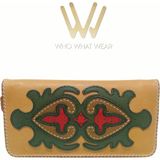 Gön El Yapımı (HANDMADE) Çok Bölmeli Hakiki Deri Kadın Cüzdan Isfahan 40020 - Camel