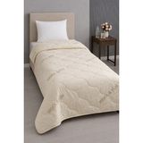Gön Ev ve Otel Tekstili %100 Doğal Yün Dolgulu Yorgan 2.7 kg – Tek Kişilik Ultra Sıcak Kışlık Yün Yorgan - 160 x 220 cm - Krem