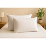 Gön Ev ve Otel Tekstili 2’li Bambu Yastık Seti – 50x70 cm Alezli -Ortopedik, Nefes Alan, Anti-Bakteriyel, Yumuşak Dolgulu Konfor Yastığı - 50 x 70 cm - Beyaz