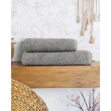 Gön Ev ve Otel Tekstili 2’li Gri Havlu Seti – Banyo Havlusu + Baş Havlusu | Ultra Emici, Hızlı Kuruyan, Yumuşak Tekstil Havlu Takımı - 70 x 140 cm - 50 x 90 cm