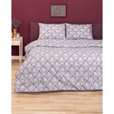 Gön Ev ve Otel Tekstili Desenli Çift Kişilik Nevresim Takımı - Mor - 200 x 220 cm