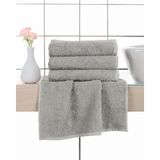 Gön Ev ve Otel Tekstili Gri El Havlusu 4'lü Paket Pamuk 220 Gr/adet 50X90 cm - Açık Gri - 50 x 90 cm