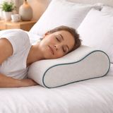 Gön Ev ve Otel Tekstili Ortopedik Çift Taraflı Boyun Destekli Visco Yastık – 40x60 cm 15x12 cm Omurga Hizalayan Ergonomik Yastık - 40 x 60 cm - Beyaz