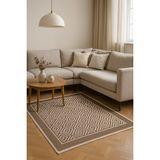 Gön Ev ve Otel Tekstili Pamuk Dokuma Bukle Kilim - Kahverengi - 80 x 125 cm