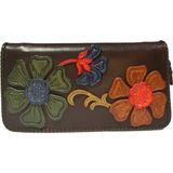 Gön Oşum El Yapımı (Handmade) Çok Bölmeli, Bozuk Para ve Bol kartlık Alanlı Kadın Deri Cüzdan 40062 - 00Kahverengi