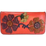 Gön Oşum El Yapımı (Handmade) Çok Bölmeli, Bozuk Para ve Bol Kartlık Alanlı Kadın Deri Cüzdan 40062 - Kırmızı