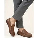 Gönbeler Erkek Taba Deri Makosen Konforlu Günlük Casual Loafer Ayakkabı