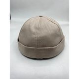Gonca Şapka Lüks Keten Takke Docker Retro Şapka - 55 - 60 cm - Bej
