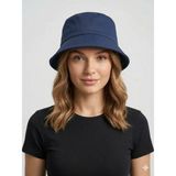 Gonca Şapka Yazlık Bucket Model Pamuklu Gabardin Kumaş Kova Şapka - 59 - 60 cm - Lacivert