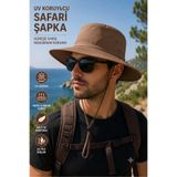 GONCA ŞAPKA Yazlık Hobistan Katlanabilir Safari Fötr Şapkası