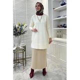 Gonca Taşlı Triko Tunik Ekru