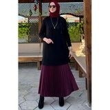 Gonca Taşlı Triko Tunik Siyah