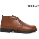 Gönderi® Kadın Taba Antik Kauçuk Taban Hakiki Deri Bot