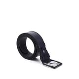 GÖNDERİR Erkek Hakiki Deri 4,5 Cm Dikişli Kot Kemeri DDMK32413652 Lacivert Antik
