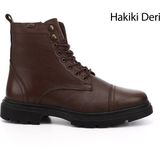 GÖNDERİ(R) Erkek Kahve Floter Fermuarlı Hakiki Deri Postal Bot