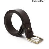 Gönderi(r) Erkek Kahve Hakiki Deri 4 Cm Kot Kemeri - 130 cm - Kahverengi