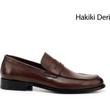 Gönderi(r) Erkek Kahve Kösele Taban Hakiki Deri Loafer Ayakkabı