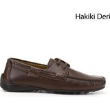 Gönderi(r) Erkek Kahverengi Rok Hakiki Deri Bağcıklı Ayakkabı