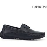 Gönderi(r) Erkek Lacivert Rok Hakiki Deri Bağcıklı Ayakkabı