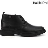 GÖNDERİ(R) Erkek Siyah Bağcıklı Hakiki Deri Klasik Bot