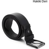 Gönderi(r) Erkek Siyah Hakiki Deri 4 Cm Kot Kemeri - 120 cm