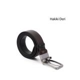 GÖNDERİ(R) Erkek Siyaha Kahve Hakiki Deri 3,5 Cm Çift Taraflı Klasik Kemer