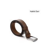 GÖNDERİ(R) Erkek Taba Antik Hakiki Deri 4 Cm Kot Kemeri