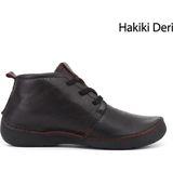 Gönderi(r) Kadın Antik Bordo Bağcıklı Hakiki Deri Comfort Bot