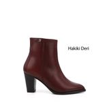 GÖNDERİ(R) Kadın Bordo Antik Fermuarlı Sivri Burun Hakiki Deri Bot