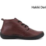 Gönderi(r) Kadın Bordo Bağcıklı Hakiki Deri Comfort Bot