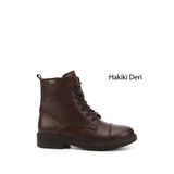 GÖNDERİ(R) Kadın Kahve Antik Fermuarlı Hakiki Deri Postal Bot