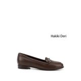 Gönderi(r) Kadın Kahve Antik Hakiki Deri Tokalı Babet