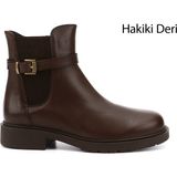 Gönderi(r) Kadın Kahve Tokalı Hakiki Deri Chelsea Bot - Kahve Antik