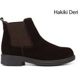 Gönderi(r) Kadın Kahverengi - Taba Kauçuk Taban Hakiki Deri Chelsea Bot - Kahverengi - Süet