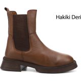 Gönderi(r) Kadın Kalın Taban Hakiki Deri Chelsea Bot
