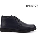 Gönderi(r) Kadın Lacivert Oxford Kalıp Kauçuk Taban Hakiki Deri Bot