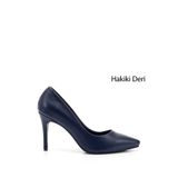GÖNDERİ(R) Kadın Lacivert Platinum Sivri Burun İnce Topuklu Hakiki Deri Stiletto