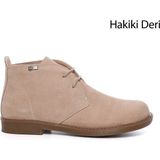 Gönderi(r) Kadın Pudra Kauçuk Taban Hakiki Deri Bot - Pudra - Süet