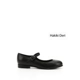 GÖNDERİ(R) Kadın Siyah Bilek Bağlı Mary Jane Hakiki Deri Babet