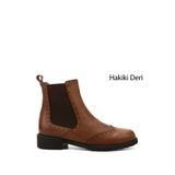 GÖNDERİ(R) Kadın Taba Antik Kauçuk Taban Hakiki Deri Chelsea Bot
