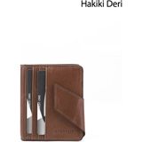 Gönderi(r) Kadın Taba Hakiki Deri Unisex Kartlık - Crazy Taba
