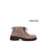 GÖNDERİ(R) Kadın Vizon Süet Bağcıklı Hakiki Deri Comfort Bot