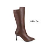 GÖNDERİR Kahve Antik Fermuarlı Sivri Burun Hakiki Deri Çizme, 36, GKZC13452535, Kahve Antik, Kadın