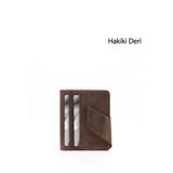 GÖNDERİ(R) Kahve Crazy Hakiki Deri Unisex Kartlık